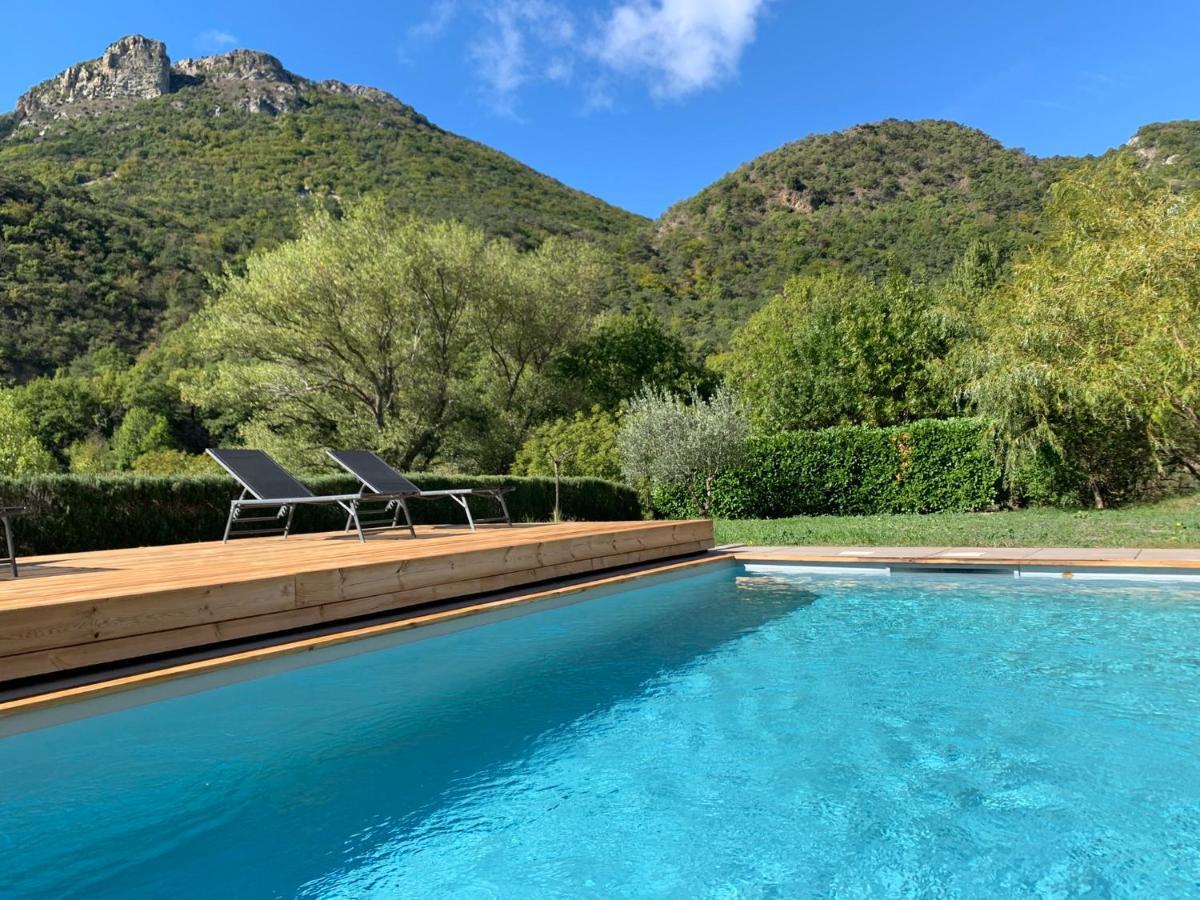 Estive Des Angelettes Piscine Chauffee Sauna Saint-Ferréol-Trente Dış mekan fotoğraf